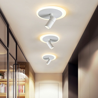 2-Light Flush Mount Light Minimalism Style Tube Shape Metal Ceiling Mounted Fixture
