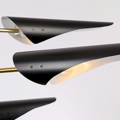 4-Light Pendant Light Fixture Minimalist Style Cone Shape Metal Chandelier Lighting