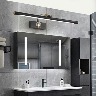 Contemporary Style Swing Arm Bathroom Lighting Metal Led Lights for Vanity Mirror
