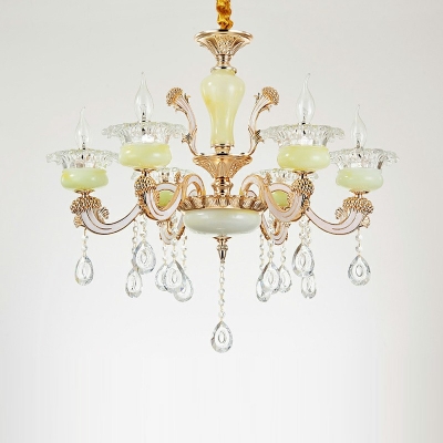 Gold With Crystal Balls Chandelier Lamp European Style Crystal 8 Lights Chandelier Light Fixture