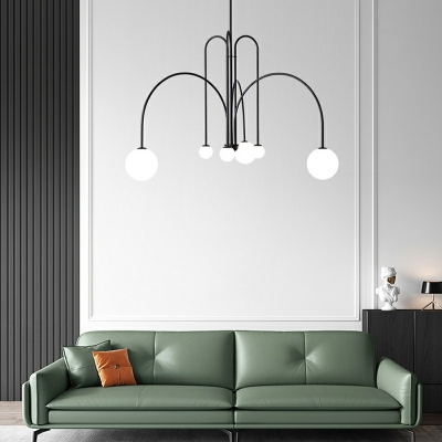 Industrial Globe Pendant Ceiling Fixture Lamp Metal and Glass Chandelier Hanging Light Fixture