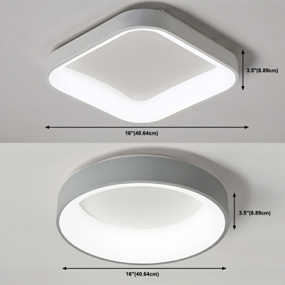 Modern Geometric Flush Mount Light with Acrylic Shade LED Lighting
