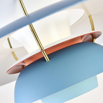 Nordic Three-Shade Hanging Pendant Lights Metallic Down Lighting Pendant