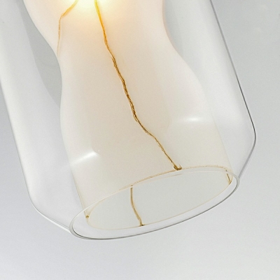 1-Light Pendant Lighting Contemporary Style Geometric Shape Stone Hanging Light Kit