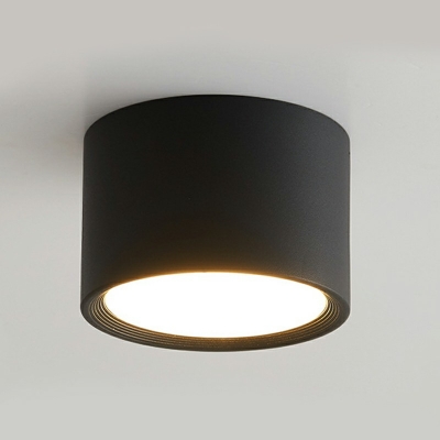 Contemporary 1 Light Flush Mount Ceiling Fixture Cylindrical Close to Ceiling Lamp for Bedroom