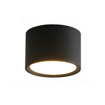 Contemporary 1 Light Flush Mount Ceiling Fixture Cylindrical Close to Ceiling Lamp for Bedroom
