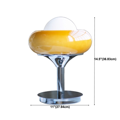 Contemporary Glass Table Lamps Egg Tart Night Table Lamps for Living Room