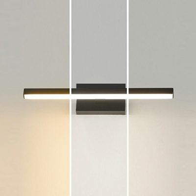 Contemporary Metal and Acrylic White Light Vanity Light Strip Linear Vanity Light Fixtures
