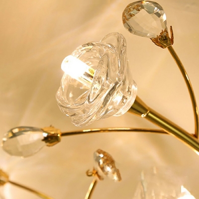 Crystal Sphere Chandelier Light Modern Style 18 Lights Chandelier Light Fixtures in Gold