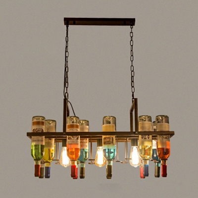 Glass Industrial Hanging Island Lights Vintage Hanging Pendant Lights for Living Room