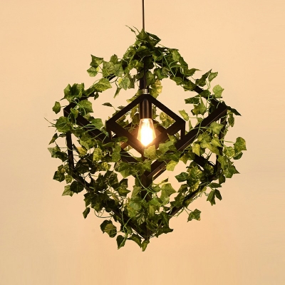 Industrial With Plants Hanging Light Kit Suspension Pendant Light for Dining Room