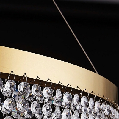 LED Crystal Chandelier Pendant Light Modern Minimalist Suspension Light for Bedroom