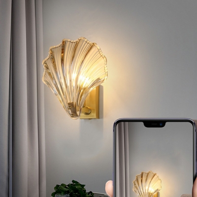 Postmodern Wall Sconce Lighting Clear Glass Wall Mounted Lights for Bedroom