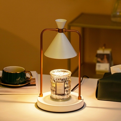 Scented Candle Desk Light Modernism Metal Night Table Lamp for Bedroom(Without Aromatherapy Candles)