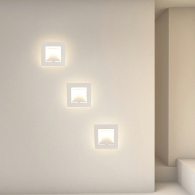 White Shade Wall Lighting Ideas LED Wall Mounted Lamp for Living Room