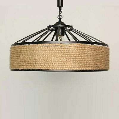 1 Light Hanging Pendant Lights Hemp Rope Hanging Lamp Kit for Dining Room
