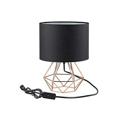 Contemporary Bedside Desk Lamps Fabric Shade Table Lamps for Bedroom