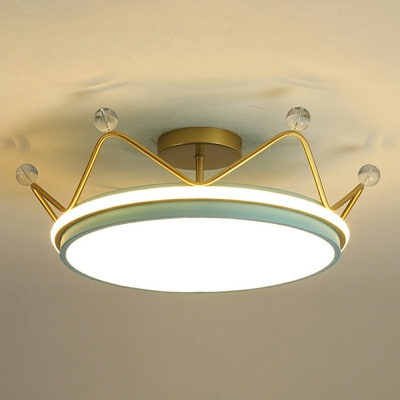 Contemporary Crown Flush Mount Ceiling Light Fixture Acrylic Flush Ceiling Lights