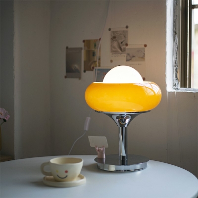 Contemporary Glass Table Lamps Egg Tart Night Table Lamps for Living Room