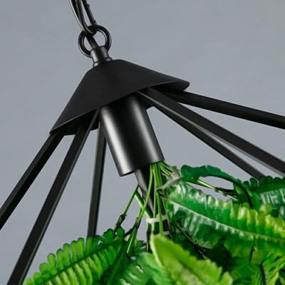 Industrial With Plants Suspension Pendant Hanging Light Fixtures for Restaurant