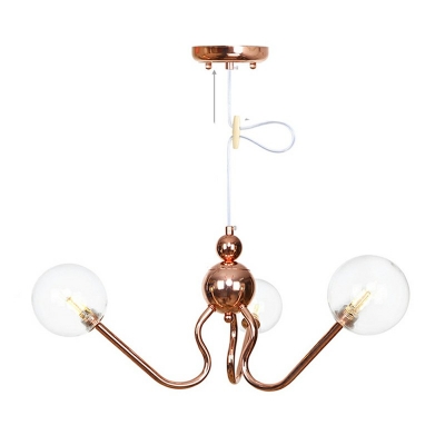 Metal Gold Suspended Lighting Fixture Modern Chandelier Lamp for Living Room
