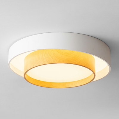 Modern Metal White Geometric Flush Mount Light LED Ceiling Lighting for Living Room