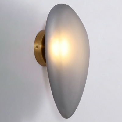 Nordic Warm Light Geometric Flush Mount Wall Sconce Hand Blown Glass Surface Wall Sconce