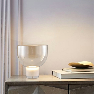Contemporary Open-Top Night Table Lamps Glass Table Lamp for Bedroom