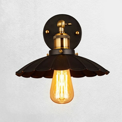 Industrial Style Black Wall Mounted Light 1 Head Wall Mount Light Fixture for Living Room