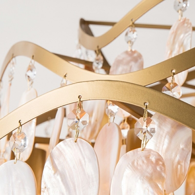 Modern Elegant Suspension Pendant Light Metal Nordic Chandelier Lamp for Living Room