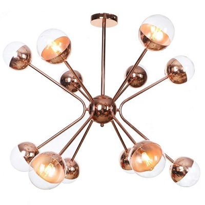 Modern Sputnik Chandelier Lighting Fixtures Metal Suspension Pendant Light for Living Room