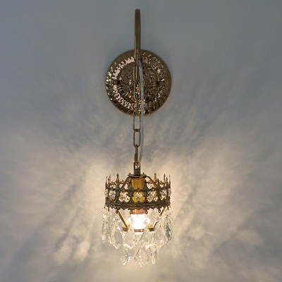 Postmodern Crystal Wall Light Crown Shape Wall Mount Light for Living Room Dining Room