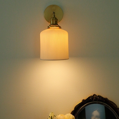 Postmodern Wall Sconce Lighting White Shade Wall Mounted Lights for Bedroom