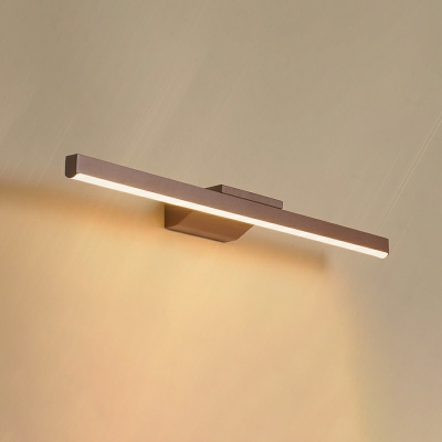 1-Light Wall Light Fixture Minimalism Style Linear Shape Metal Vanity Lighting