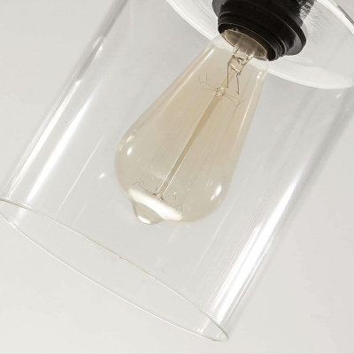 3-Light Island Pendants Industrial Style Cylinder Shape Metal Hanging Lamp Kit