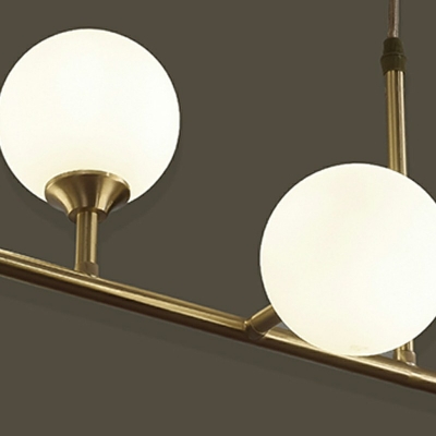 6-Light Ceiling Pendant Light Nordic Style Globe Shape Metal Hanging Island Lights