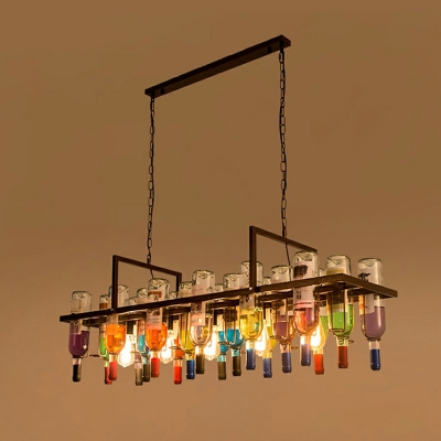 Glass Industrial Hanging Island Lights Vintage Hanging Pendant Lights for Living Room