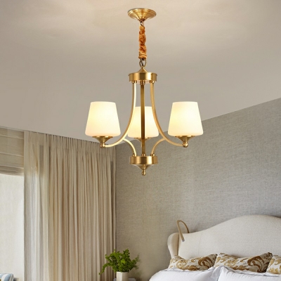 Hanging Ceiling Light Modern Style Glass Hanging Lamp Kit for Living Room