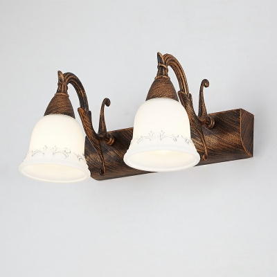 Mid-Century Beveled Wall Mounted Light Fixture Glass and Metal Wall Mounted Vanity Lights