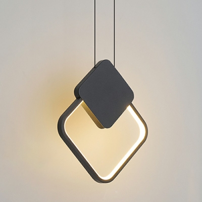 Minimalism Geometric Hanging Pendant Lights Metallic Down Lighting Pendant