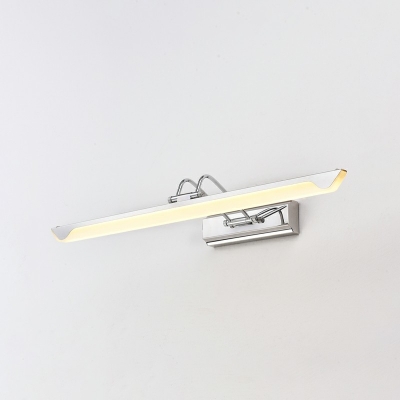 Minimalistic Rectangle Vanity Light Fixtures Metal and Acrylic Led Vanity Light Strip