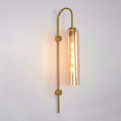 Modern Style Wall Sconces 1-Light Glass Wall Light Fixtures for Bedroom