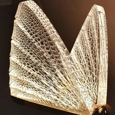Modern Warm Light Butterfly Hanging Pendant Lights Metal and Acrylic Pendant Lighting