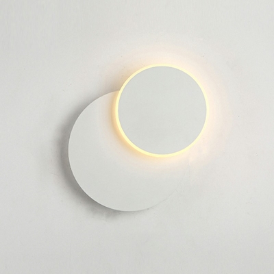 Nordic Warm Light Moon Sconce Light Fixture Acrylic and Metal Wall Sconce Lighting