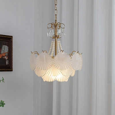 Pendant Light Traditional Style Glass Ceiling Pendant Light for Living Room