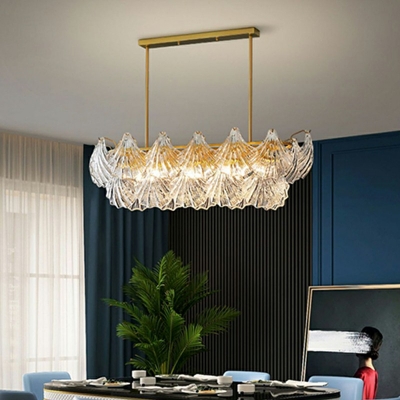 Pendant Lighting Traditional Style Glass Suspension Pendant Light for Living Room