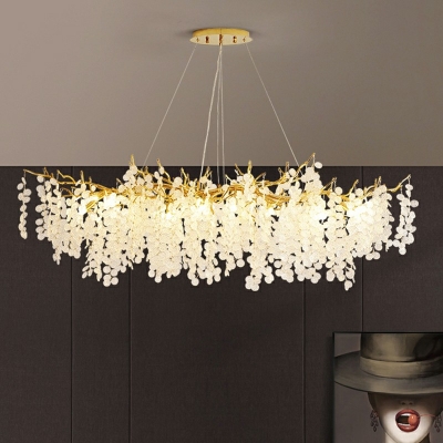 Tassel Suspension Pendant Light Modern Elegant Chandelier Lighting Fixtures for Living Room