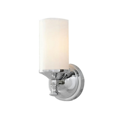 Traditional Cylinder Wall Mounted Light Fixture Glass Wall Sconce Lighting