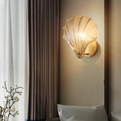 Wall Mounted Lamps Gold Finish Metal Flush Mount Wall Sconce for Living Room