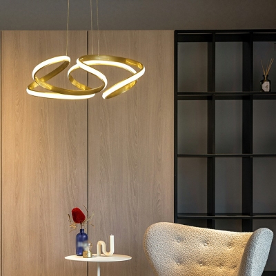 1-Light Chandelier Light Modernist Style Geometric Shape Metal Pendant Lighting